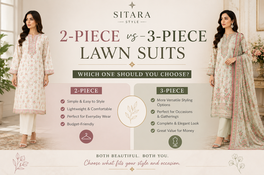 2-Piece vs 3-Piece Lawn Suits