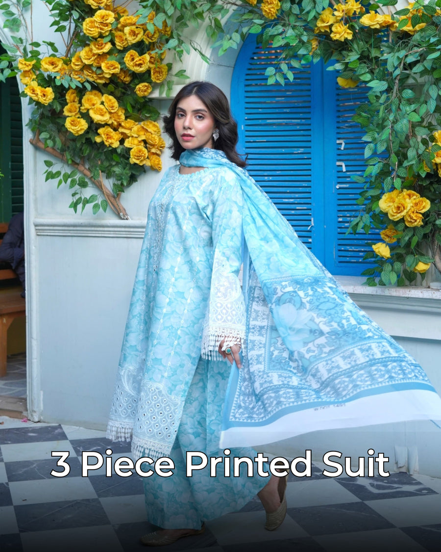 3 piece printed Suit