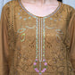 3 Piece Lawn Suit Chikankari  with Silk Chiffon Dupatta
