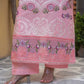 Peach Embroidered 3-Piece Suit with Printed Chiffon Dupatta