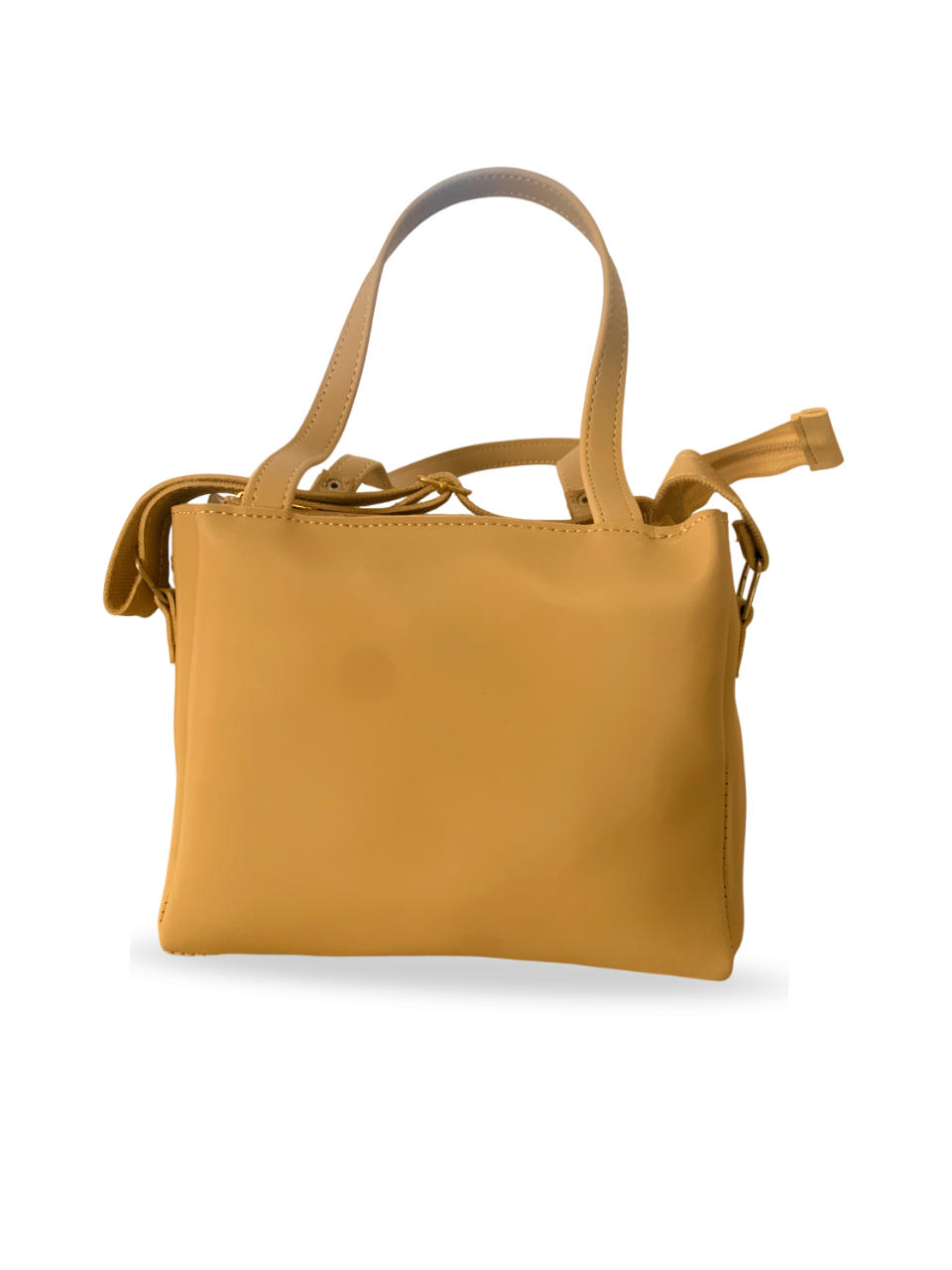 Elegant Mustard Handbag with Bow Accent