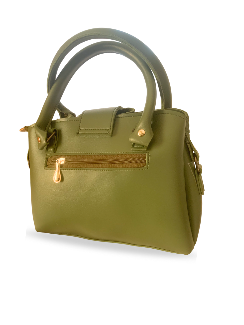 Luxe Olive Green Croc-Embossed Handbag