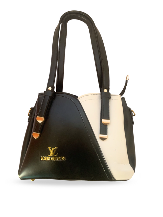 Black & White Handbag – Elegant Designer Shoulder Bag