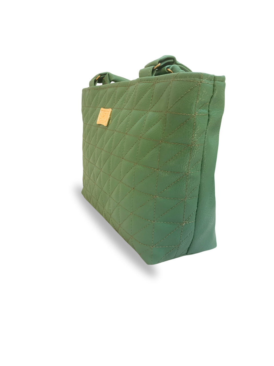 Green Quilted Tote Bag - Stylish & Functional