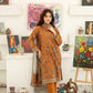 Anaya | Earthy Brown Embroidered 3pc Printed Lawn Suit - sitarastyle.com