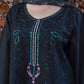 Black Chikankari Embroidered 3-Piece Lawn Suit with Silk Chiffon Dupatta - sitarastyle.com