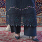 Black Chikankari Embroidered 3-Piece Lawn Suit with Silk Chiffon Dupatta - sitarastyle.com