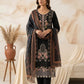 Black Chikankari Embroidered 3 - Piece Suit with Printed Chiffon Dupatta - sitarastyle.com