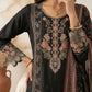 Black Chikankari Embroidered 3 - Piece Suit with Printed Chiffon Dupatta - sitarastyle.com