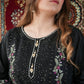 Black Embroidered 3-Piece Lawn Suit with Printed Silk Chiffon Dupatta - sitarastyle.com