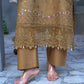 Brown Chikankari Embroidered 3-Piece Lawn Suit with Silk Chiffon Dupatta - sitarastyle.com