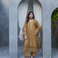 Brown Chikankari Embroidered 3-Piece Lawn Suit with Silk Chiffon Dupatta - sitarastyle.com