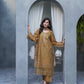 Brown Chikankari Embroidered 3-Piece Lawn Suit with Silk Chiffon Dupatta - sitarastyle.com