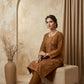 Camel Brown Embroidered 2 - Piece Lawn Suit Thread Work Collection - sitarastyle.com