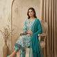 Cerulean Ferozi Embroidered 3 - Piece Lawn Suit - sitarastyle.com