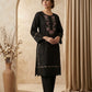 Classic Black 2pc Embroidered Lawn Suit | Thread Work Kurta - sitarastyle.com