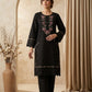 Classic Black 2pc Embroidered Lawn Suit | Thread Work Kurta - sitarastyle.com