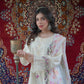 Cool Grey Embroidered 3-Piece Lawn Suit with Printed Silk Chiffon Dupatta - sitarastyle.com
