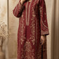 Crimson Red Embroidered 3 - Piece Lawn Suit - sitarastyle.com