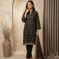 Dark Brown 3 - Piece Printed Lawn Suit with Lawn Dupatta - sitarastyle.com