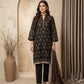 Dark Brown 3 - Piece Printed Lawn Suit with Lawn Dupatta - sitarastyle.com