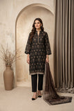 Dark Brown 3 - Piece Printed Lawn Suit with Lawn Dupatta - sitarastyle.com