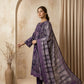 Deep Purple Printed Lawn 3 - Piece Suit with Embroidery - sitarastyle.com