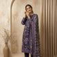 Deep Purple Printed Lawn 3 - Piece Suit with Embroidery - sitarastyle.com