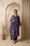 Deep Purple Printed Lawn 3 - Piece Suit with Embroidery - sitarastyle.com