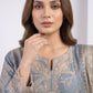 Dusty Blue 3 - Piece Printed Lawn Suit - sitarastyle.com