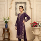 Elegant Purple 2pc Embroidered Lawn Suit | Thread Work Kurta (41" Length) - sitarastyle.com