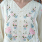 Ivory Cream Thread Work 3pc Suit with Printed Chiffon Dupatta - sitarastyle.com