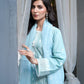 Light Blue Sequence & Thread Embroidered 3-Piece Lawn Suit - sitarastyle.com