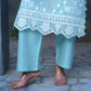 Light Blue Sequence & Thread Embroidered 3-Piece Lawn Suit - sitarastyle.com