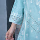 Light Blue Sequence & Thread Embroidered 3-Piece Lawn Suit - sitarastyle.com