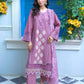 Light Purple Chikankari Embroidered 3-Piece Suit – Silk Chiffon Dupatta - sitarastyle.com