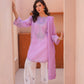 Lilac Pink Thread Work Embroidered 3-Piece Lawn Suit – Gol Ghera Hem - sitarastyle.com