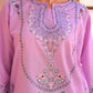Lilac Pink Thread Work Embroidered 3-Piece Lawn Suit – Gol Ghera Hem - sitarastyle.com