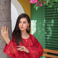 Maroon chikankari Lawn Suit with Silk Chiffon Dupatta - sitarastyle.com
