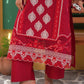 Maroon chikankari Lawn Suit with Silk Chiffon Dupatta - sitarastyle.com