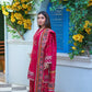 Maroon Printed Lawn Flapper Suit with Monar Dupatta - sitarastyle.com