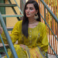 Olive Lime Embroidered Lawn Suit – 3 Piece - sitarastyle.com