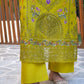 Olive Lime Embroidered Lawn Suit – 3 Piece - sitarastyle.com