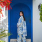 Printed Lawn Suit with Farshi Shalwar – 3 Piece - sitarastyle.com