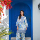 Printed lawn suit with farshi shalwar 3-piece - Sitara Style