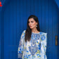 Printed Lawn Suit with Farshi Shalwar – 3 Piece - sitarastyle.com