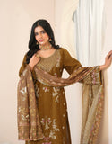 Chikankari Embroidered 3pc Suit with Premium Chiffon Dupatta