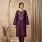 Royal Purple 2pc Embroidered Lawn Suit | Thread Work Kurta - sitarastyle.com