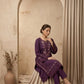 Royal Purple 2pc Embroidered Lawn Suit | Thread Work Kurta - sitarastyle.com