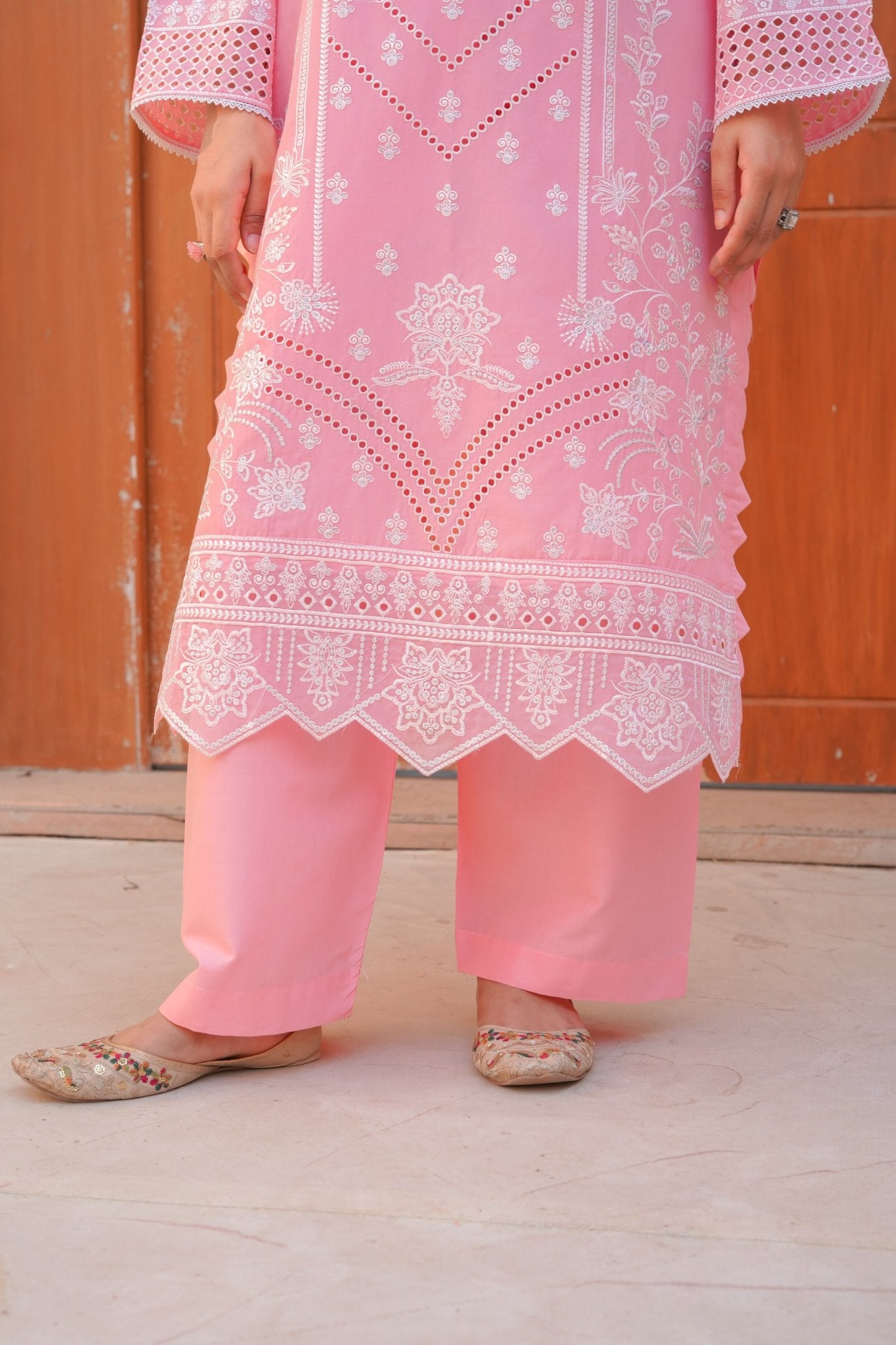 Shimmer Blush Sequence & Thread Embroidered 3-Piece Lawn Suit - sitarastyle.com
